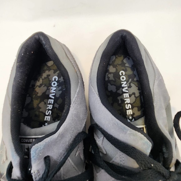 Converse All Star El Distrito OX Gray Sneakers Mens 13 Low Top Leather Canvas - Picture 3 of 9